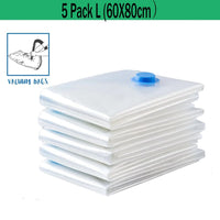 Vacuum Compression Bags (5 pcs) — Store Comforters, Blankets & Jackets, Reusable & Airtight
