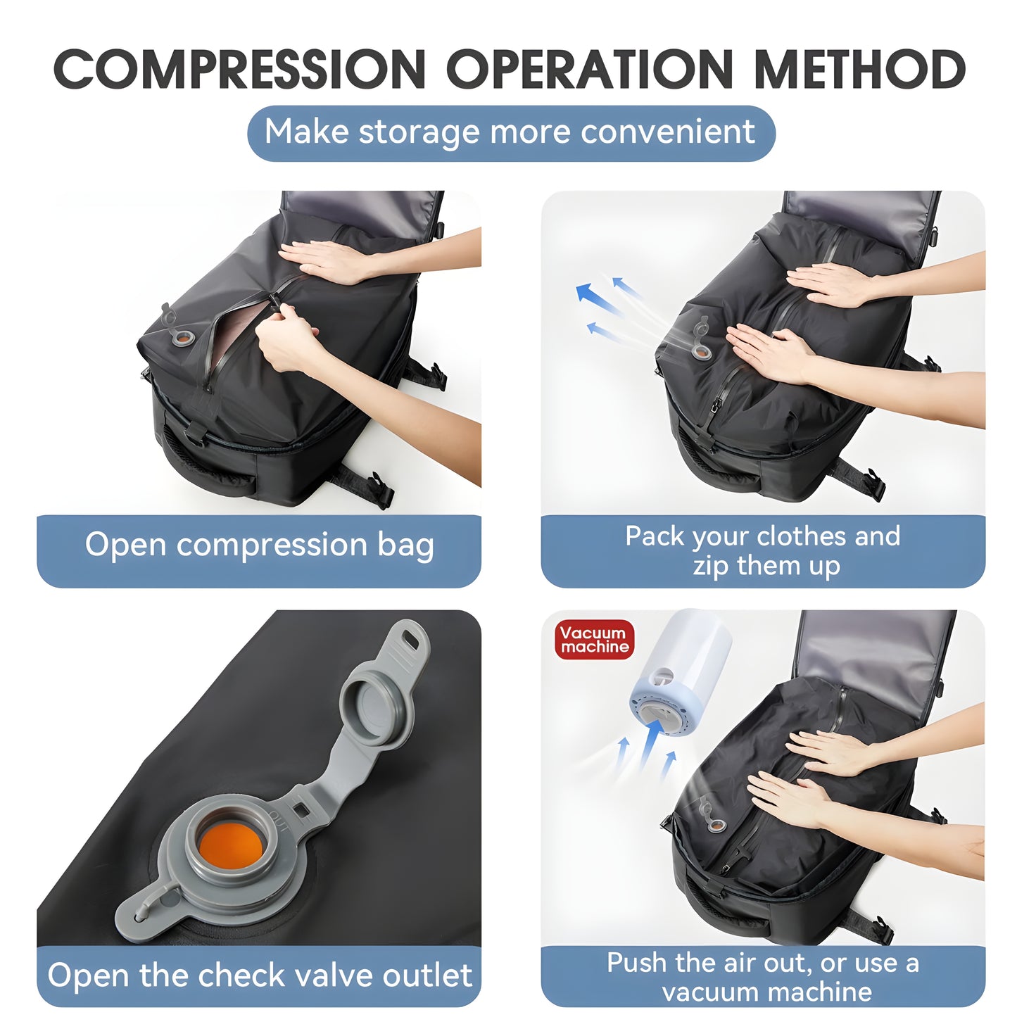 StashBag Vacuum Backpack - The backpack that transforms the way you travel