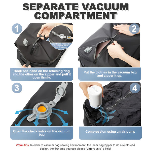 StashBag Vacuum Backpack - The backpack that transforms the way you travel