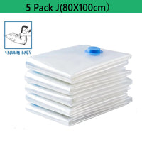 Vacuum Compression Bags (5 pcs) — Store Comforters, Blankets & Jackets, Reusable & Airtight